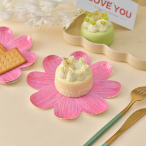 PLATOS DE PAPEL FLOR 10PCS