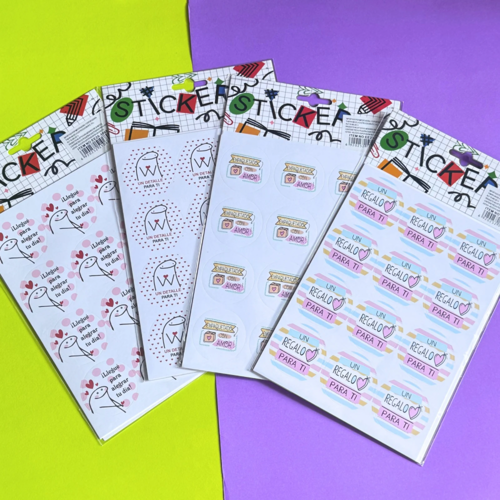 PEGATINA Flork Blancos 5PCS 1 PEGATINA Flork Blancos 5PCS