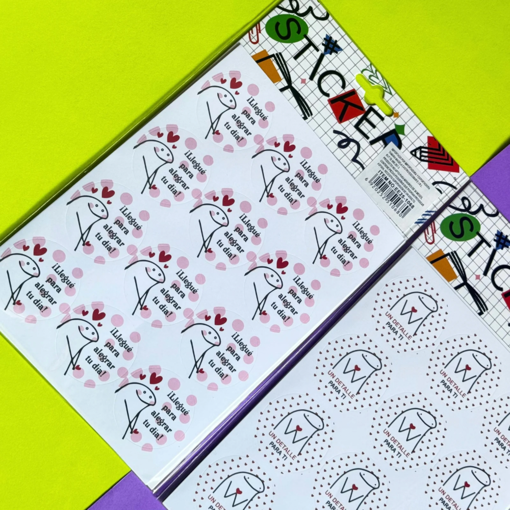 PEGATINA Flork Blancos 5PCS 2 PEGATINA Flork Blancos 5PCS - Imagen 2