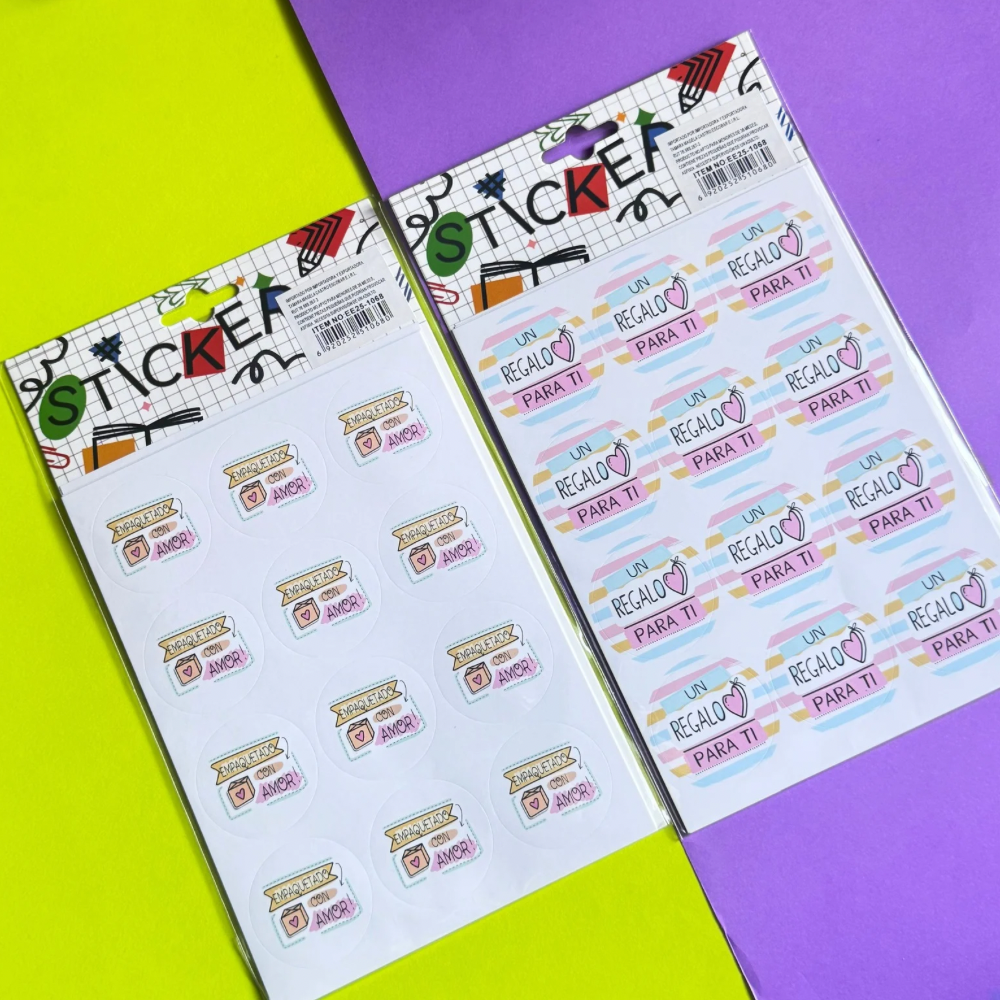 PEGATINA Flork Blancos 5PCS 3 PEGATINA Flork Blancos 5PCS - Imagen 3