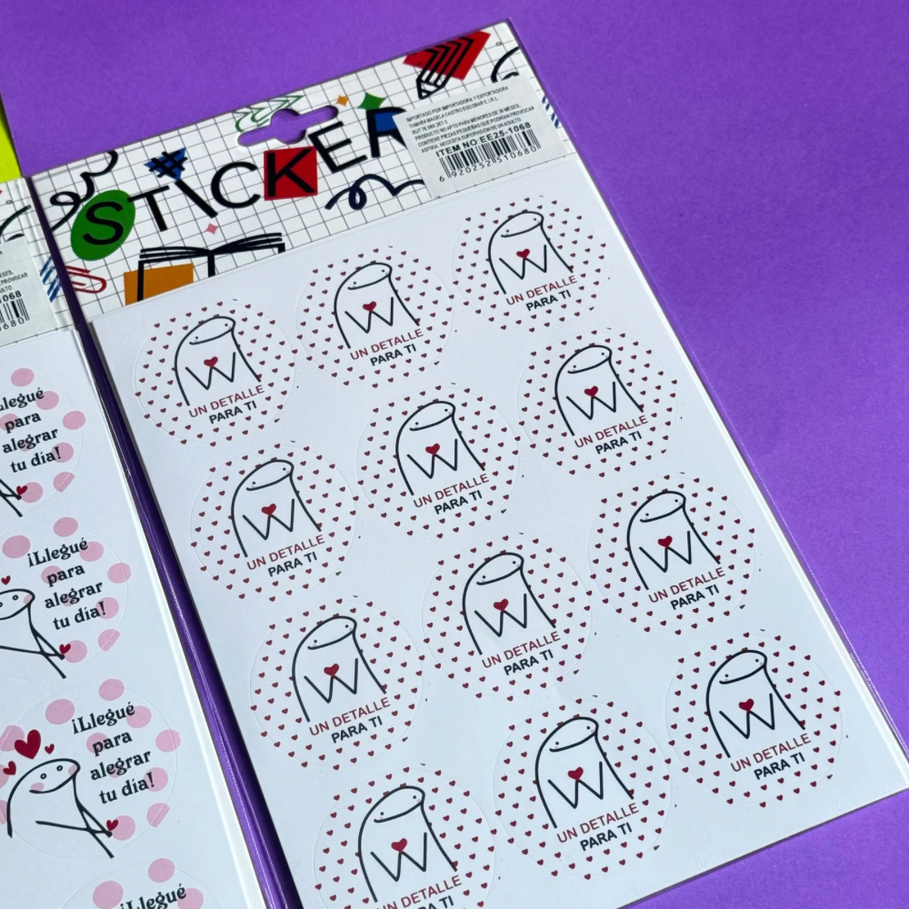 PEGATINA Flork Blancos 5PCS 4 PEGATINA Flork Blancos 5PCS - Imagen 4