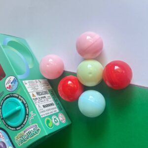 🎯 MINI MÁQUINA DE PELOTAS  celeste– Juguete Sorpresa - Imagen 3