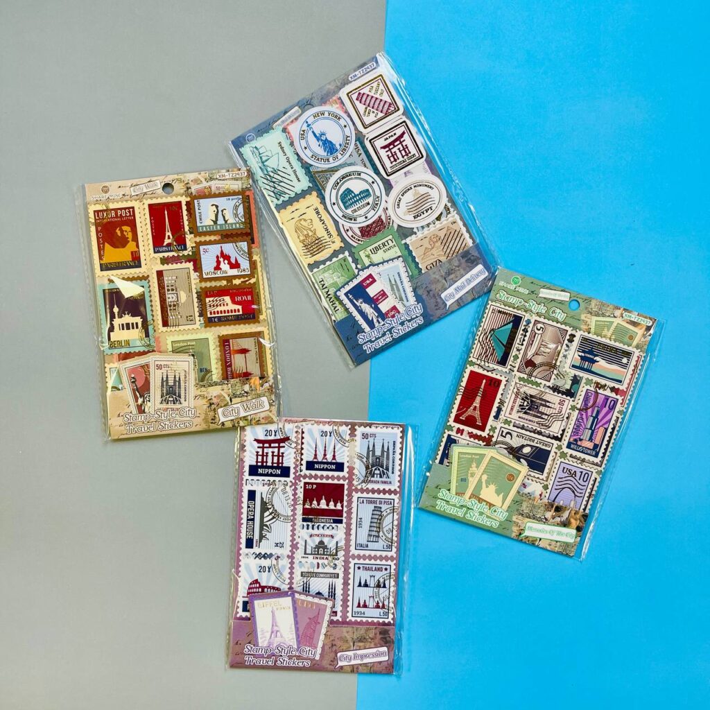 Stickers Estampillas Vintage Ciudad