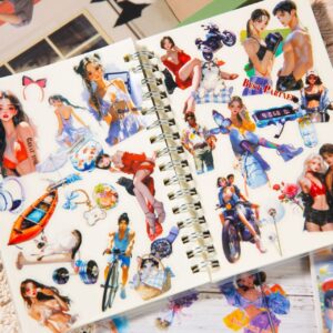 Libreta 20 laminas Stickers de Pareja Vintage - Imagen 3