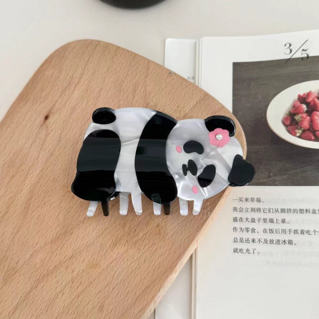 🐼 Broche para el Cabello Panda – 9 cm