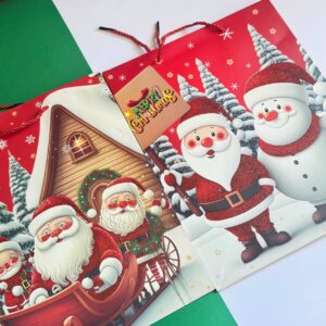 🎁 Bolsa para Regalo Navideña  Rojo - Imagen 4