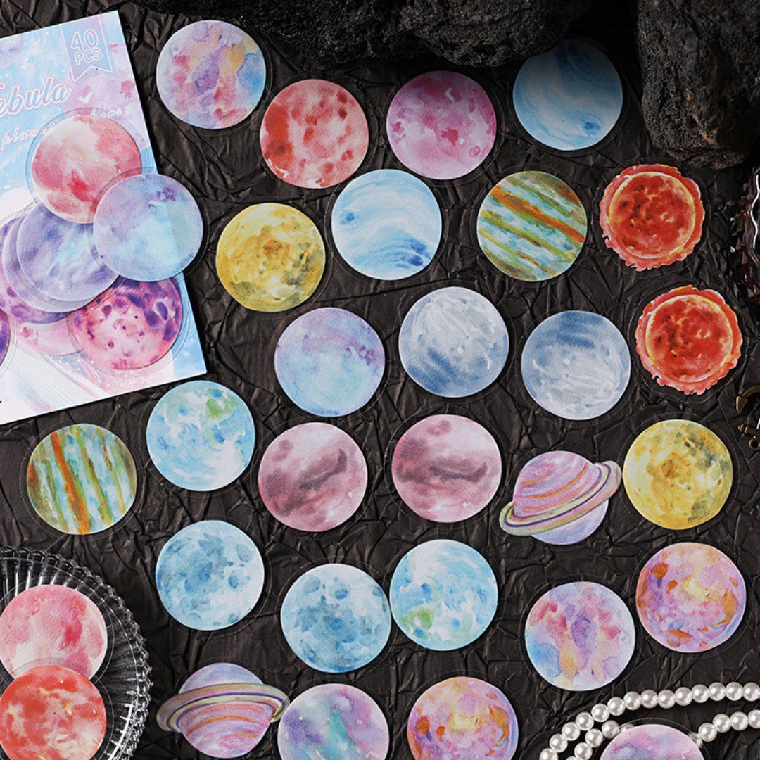 Set Stickers Planeta con Destello 3 Set Stickers Planeta con Destello - Imagen 3