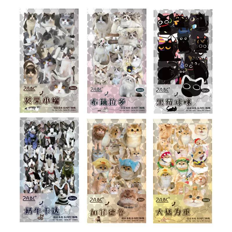 Stickers Gatos Tiernos y Divertidos