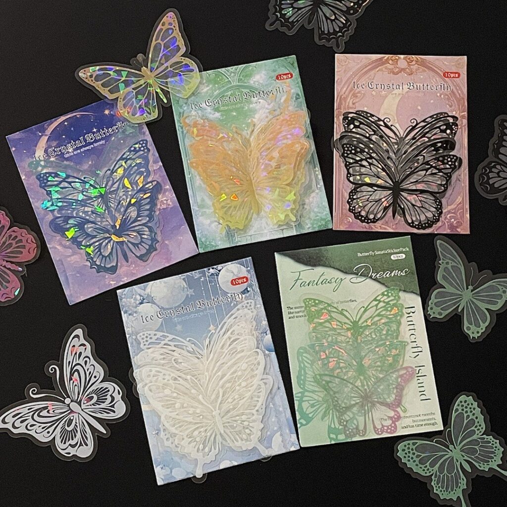 Mini Stickers Mariposas Transparentes