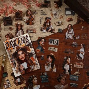 Libreta de Stickers Muñecas Color Café