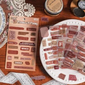 Set de 6 Stickers Letras Vintage - Imagen 4