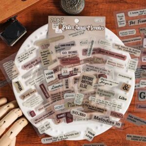 Set de 6 Stickers Letras Vintage - Imagen 3