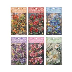 Set de Stickers de Flores + Mariposas Transparentes - Imagen 3