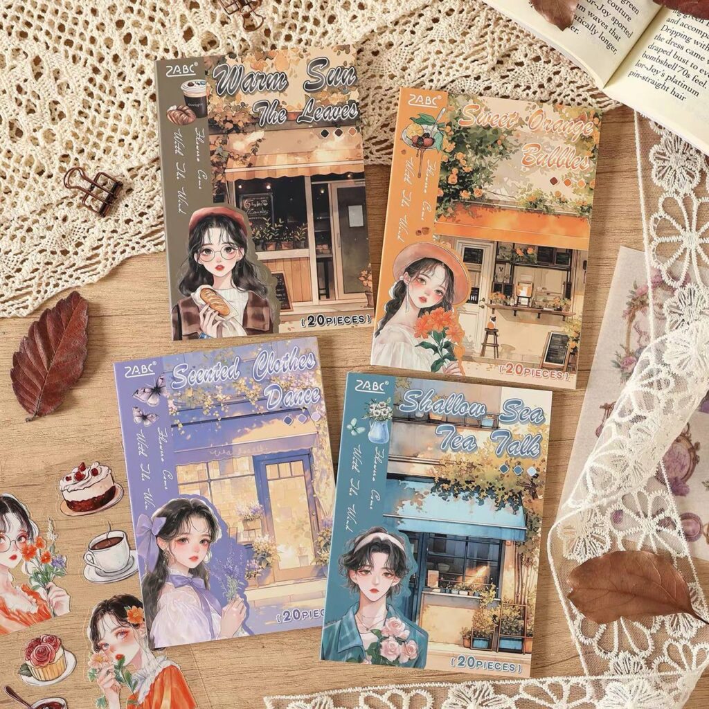 Libreta Mini de Stickers Vintage  20 Pcs