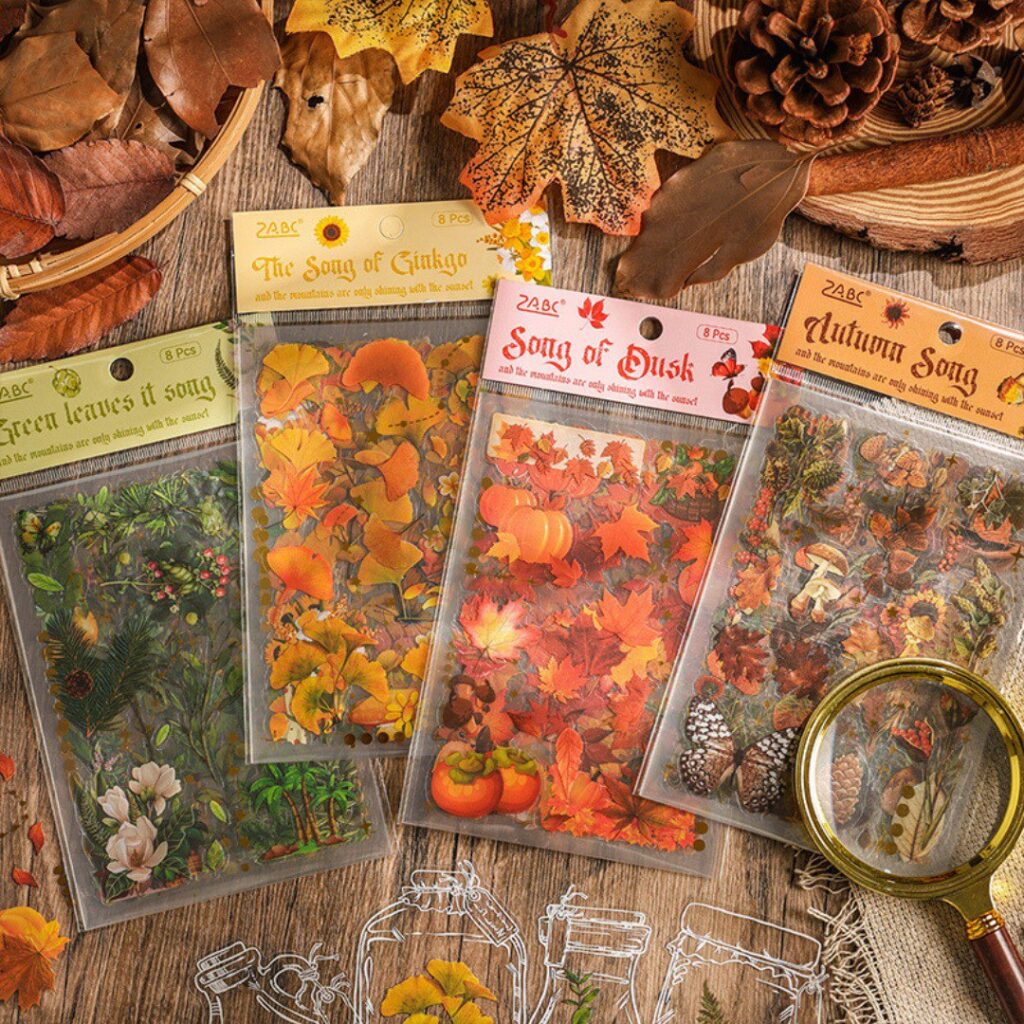 Stickers Flores Otoñales Vintage