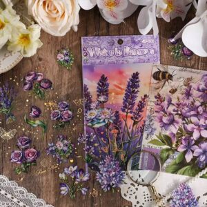 Set de Stickers de Flores + Mariposas Transparentes