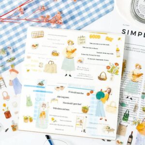 Stickers Mujer Vintage 6 pcs - Imagen 4