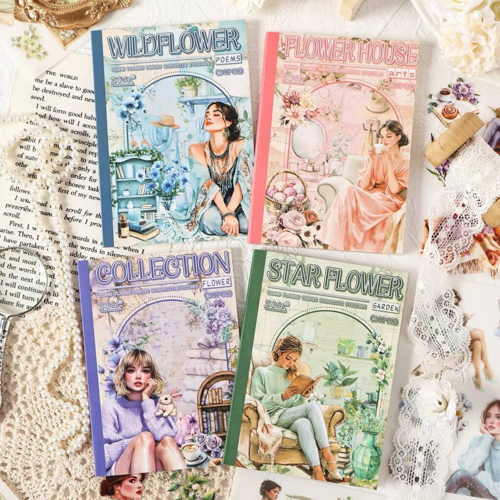 Libreta de Stickers Flowers Vintage