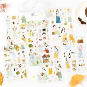 Stickers Mujer Vintage 6 pcs - Imagen 3