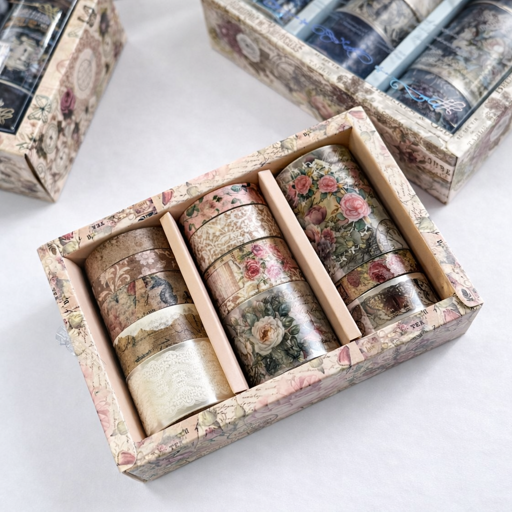 Washi Tape Vintage Flores y Rosas