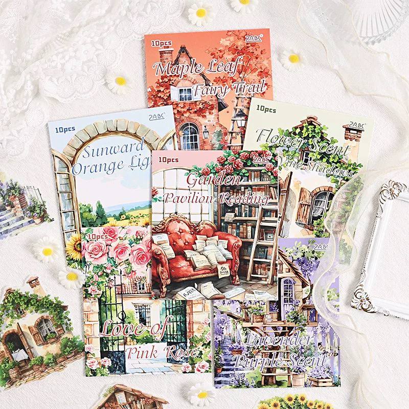 Stickers Casita Vintage con Flores 1 Stickers Casita Vintage con Flores