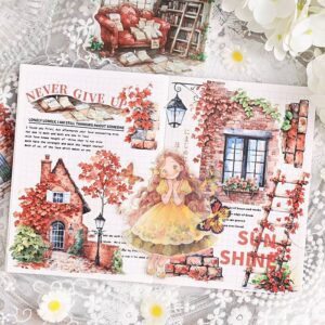 Stickers Casita Vintage con Flores