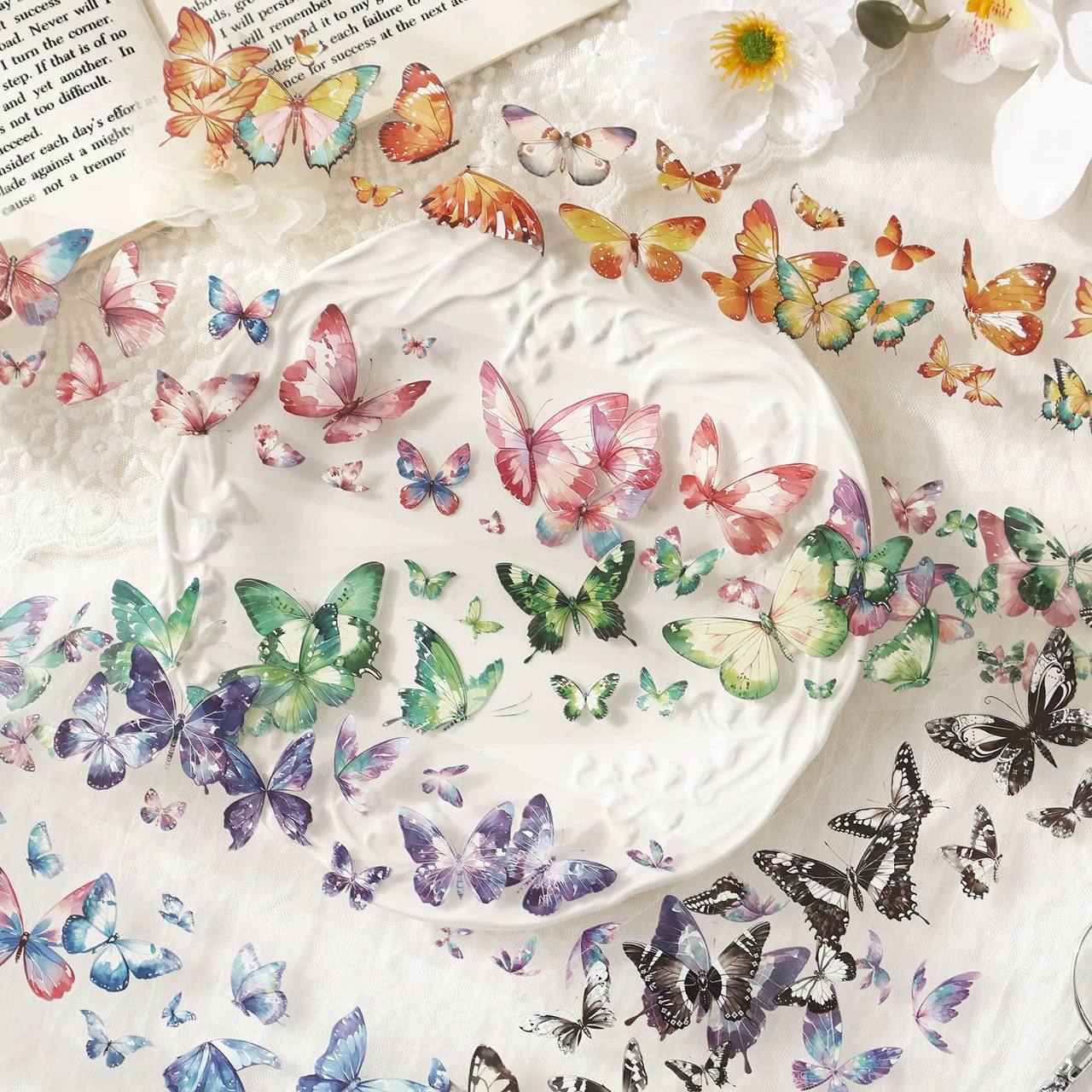 Tira de Stickers Largos de Flores 4 Tira de Stickers Largos de Flores - Imagen 4