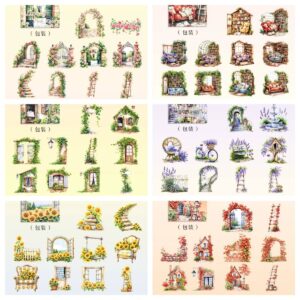 Stickers Casita Vintage con Flores - Imagen 3