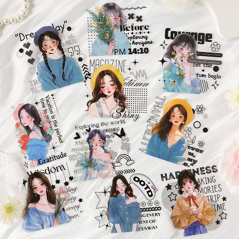 Stickers Mujer Coreana 4 Stickers Mujer Coreana - Imagen 4