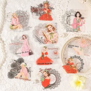 Stickers Mujer Moderna y Vintage - Imagen 4
