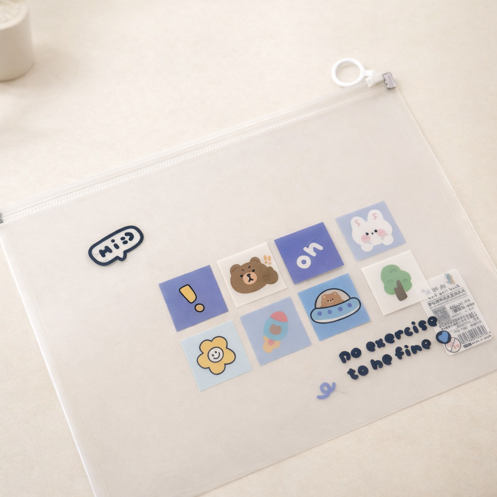 Bolsa con Cremallera Kawaii Conejo y Oso 6 Bolsa con Cremallera Kawaii Conejo y Oso - Imagen 6