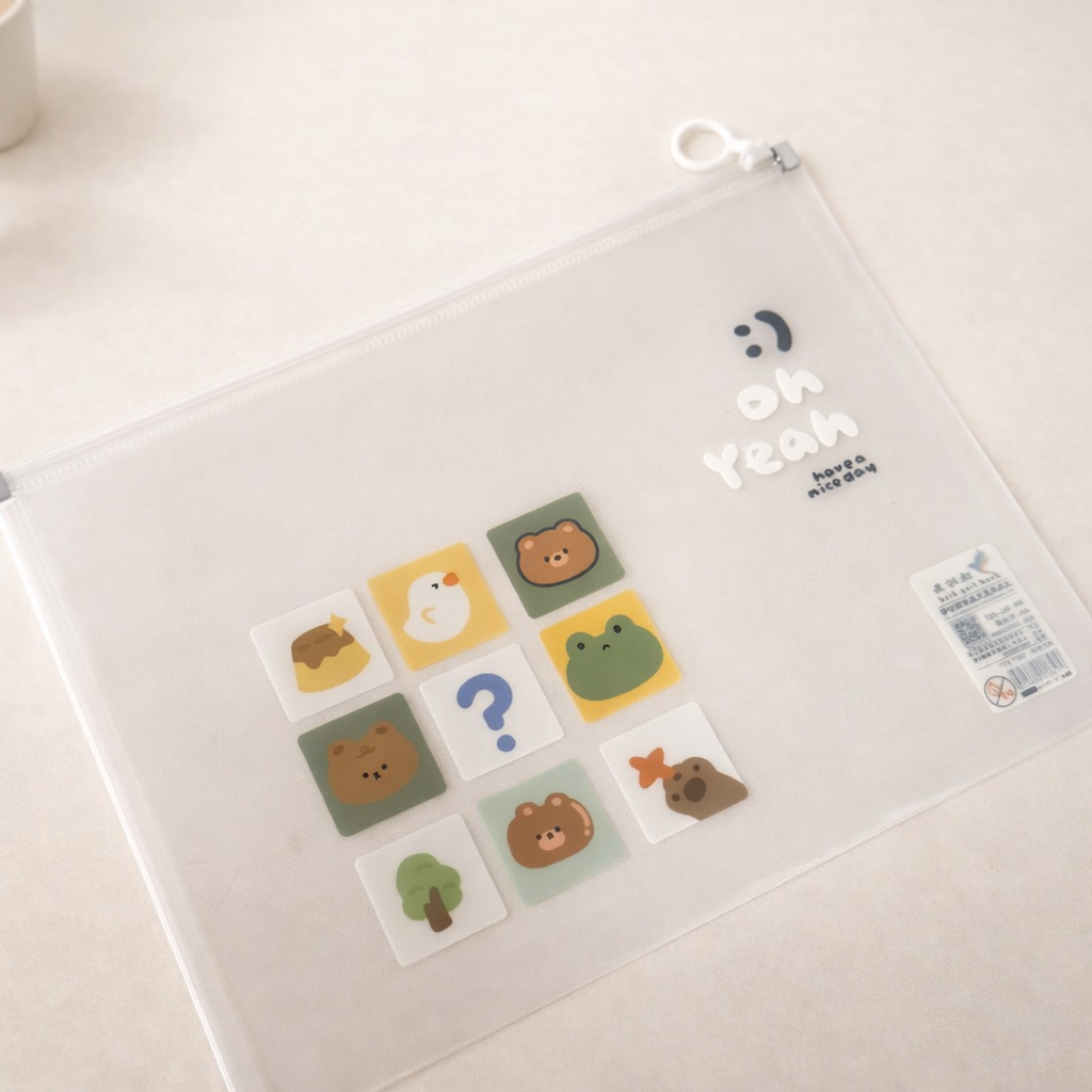 Bolsa con Cremallera Kawaii Conejo y Oso 3 Bolsa con Cremallera Kawaii Conejo y Oso - Imagen 3