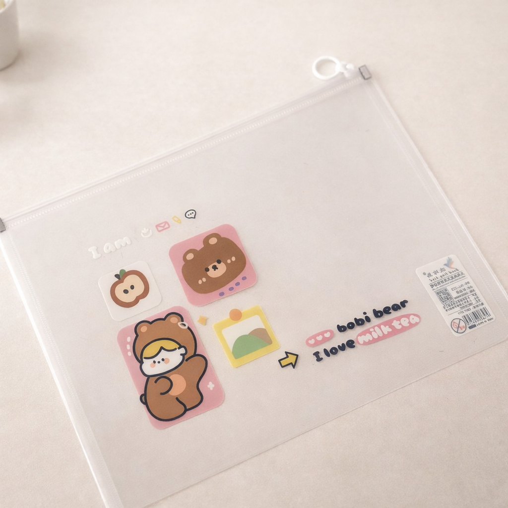 Bolsa con Cremallera Kawaii Conejo y Oso 4 Bolsa con Cremallera Kawaii Conejo y Oso - Imagen 4