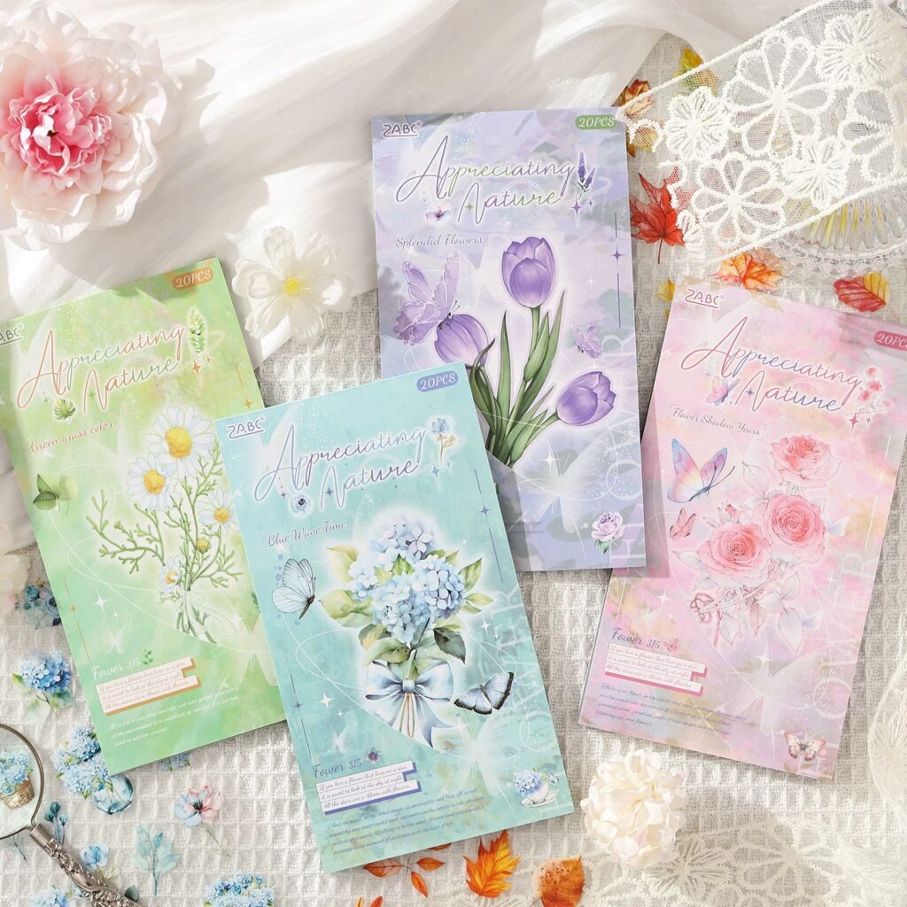 Libreta de Stickers de Flores  20 Láminas