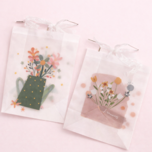 Bolsa de Regalo Transparente Flores Vintage - Imagen 2