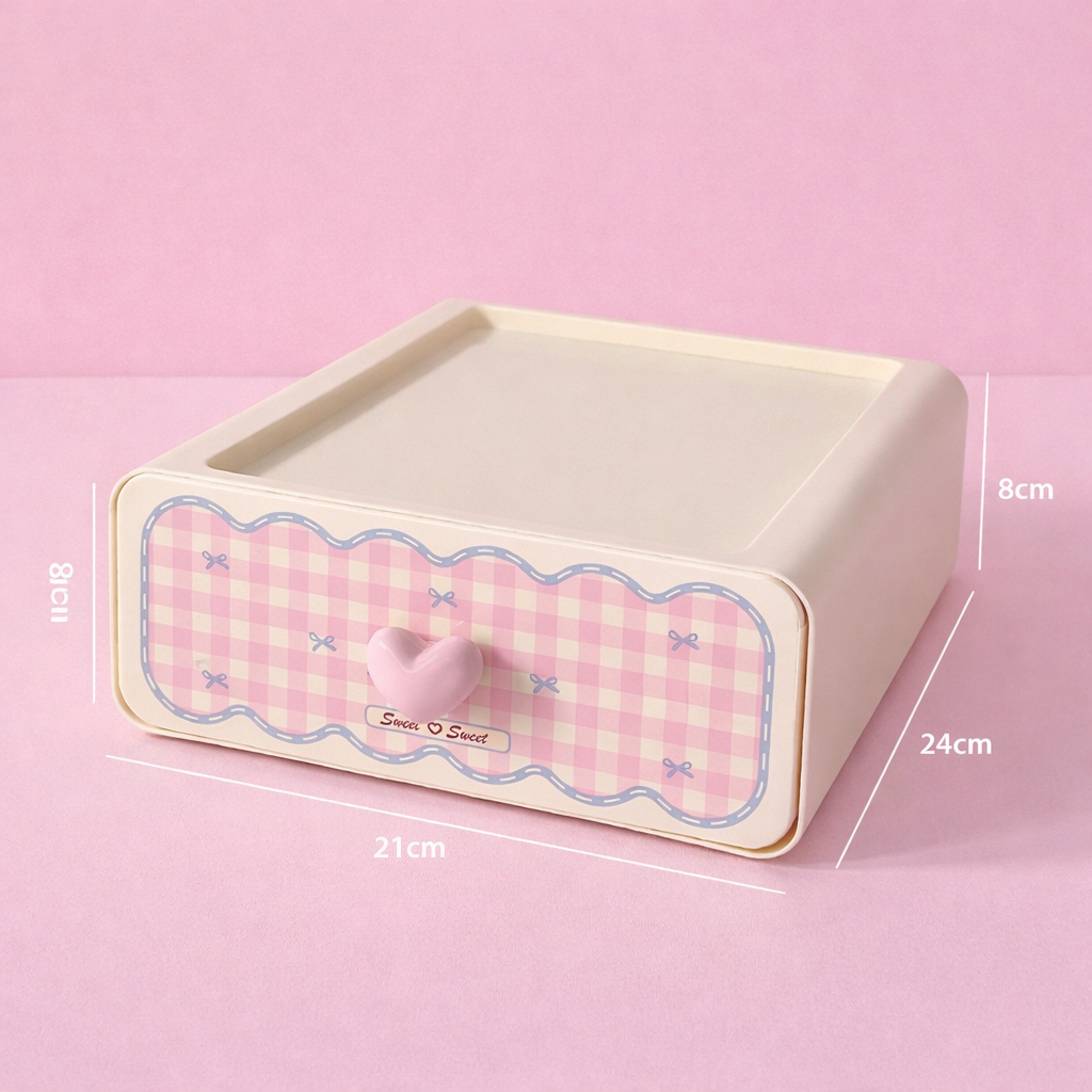 Cajón Blanco Kawaii de Escritorio