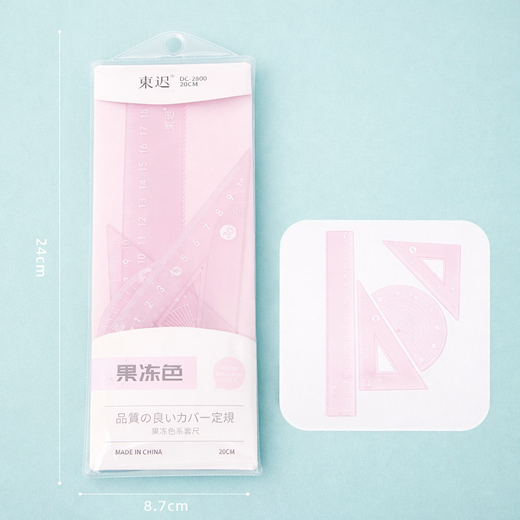 Set de Regla Color Pastel 4 Piezas 2 Set de Regla Color Pastel 4 Piezas - Imagen 2