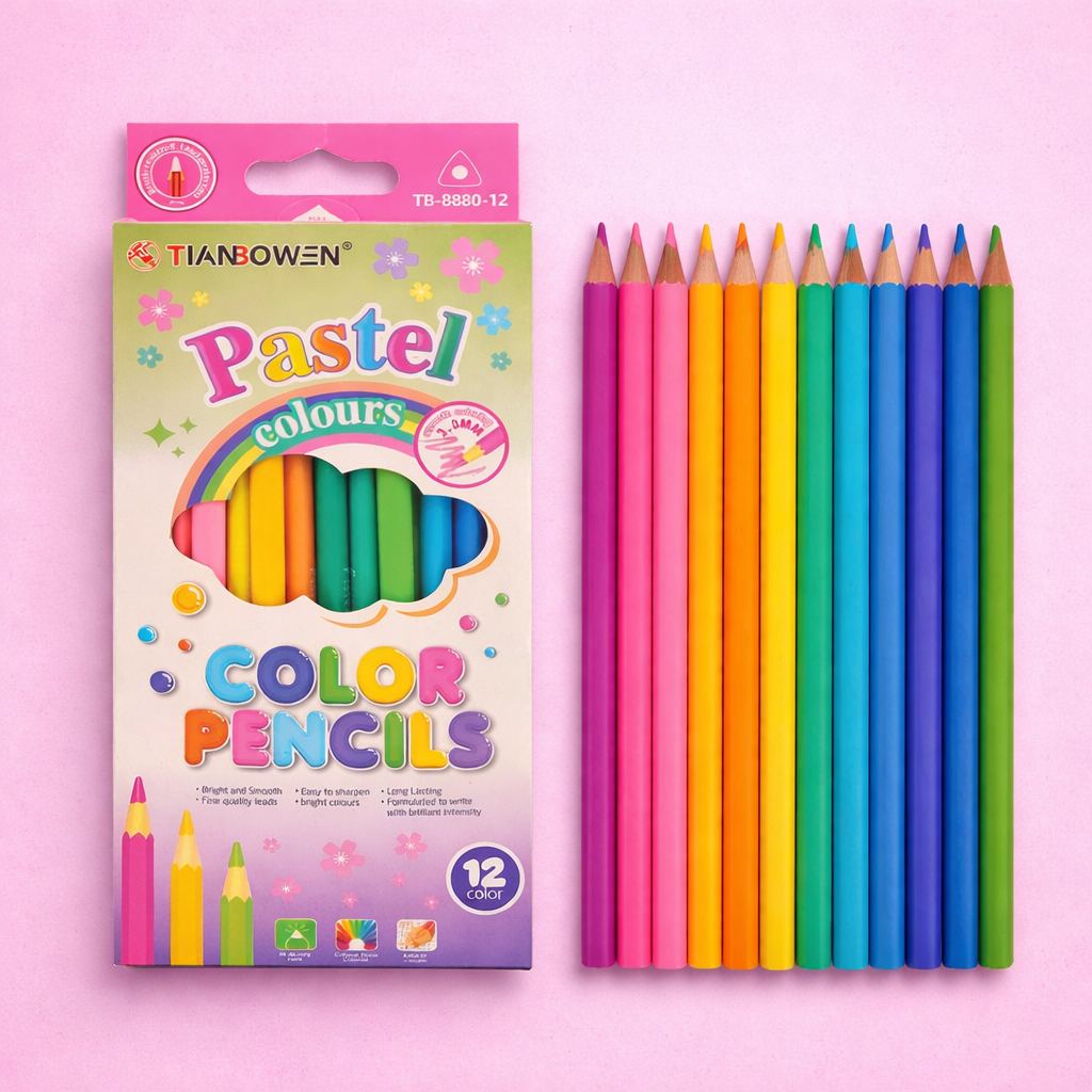 Lápices de Colores Pastel – Set 12 Piezas