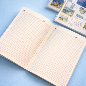 Libreta Blanca Vintage Cuadriculada - Imagen 2