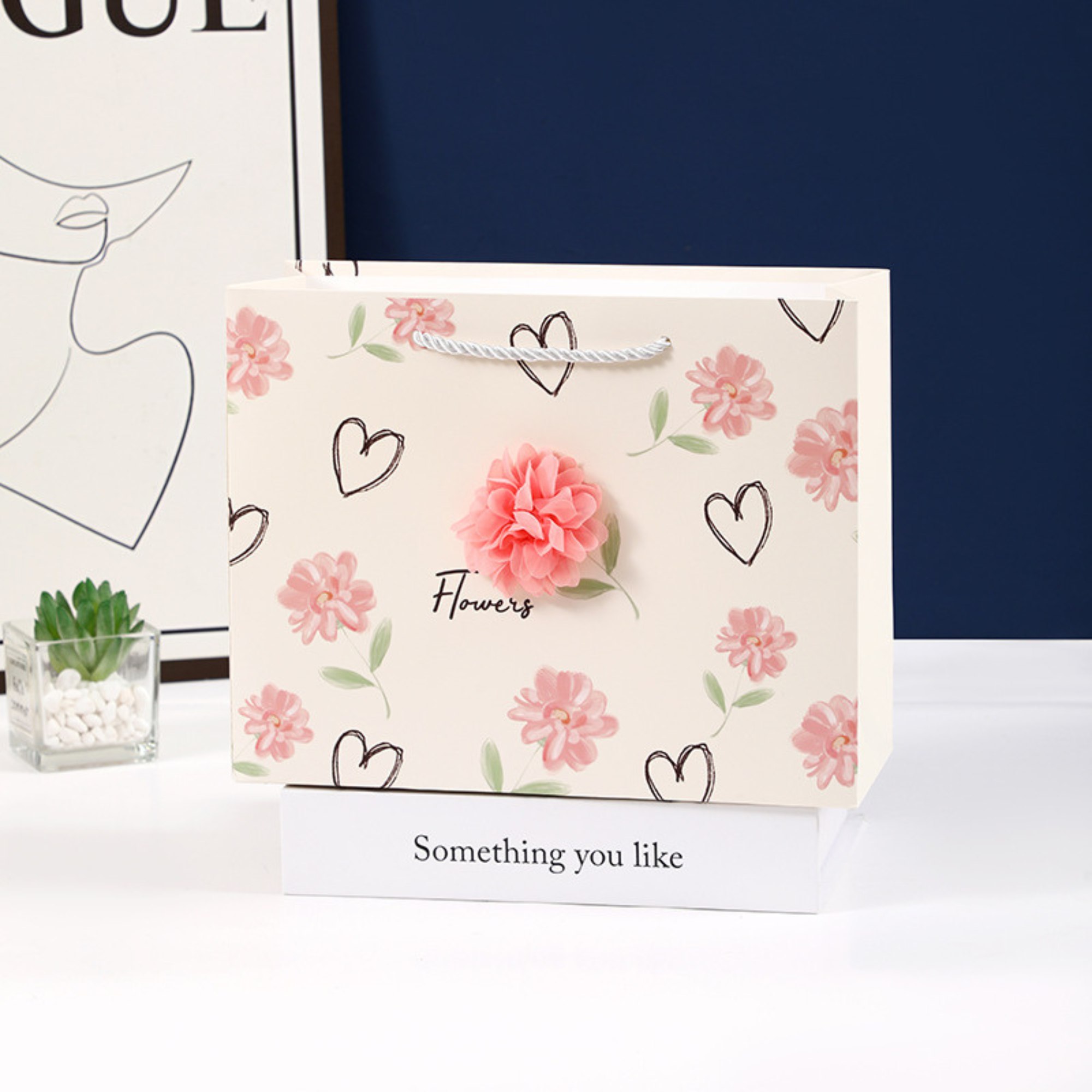 Bolsas de Regalo Grandes Flores y Corazones 5 Bolsas de Regalo Grandes Flores y Corazones - Imagen 5