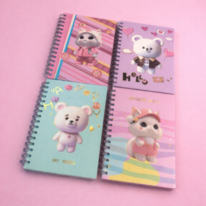 Libreta con Línea Kawaii Osito y Gatito - Imagen 1
