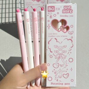 Caja de  4 Lápices Tinta Gel Corazón