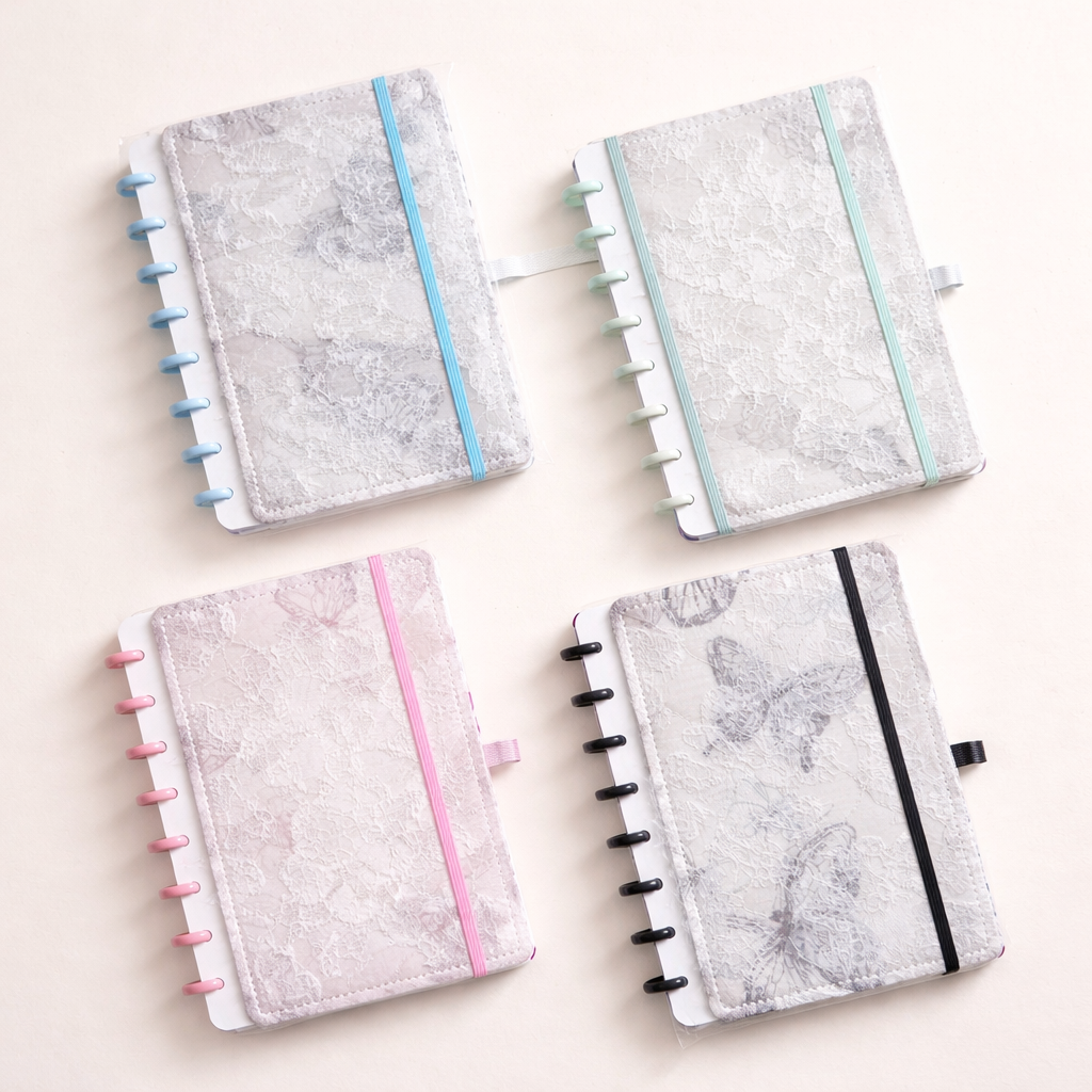 Libreta Blanca Texturizada con Diseño 1 Libreta Blanca Texturizada con Diseño