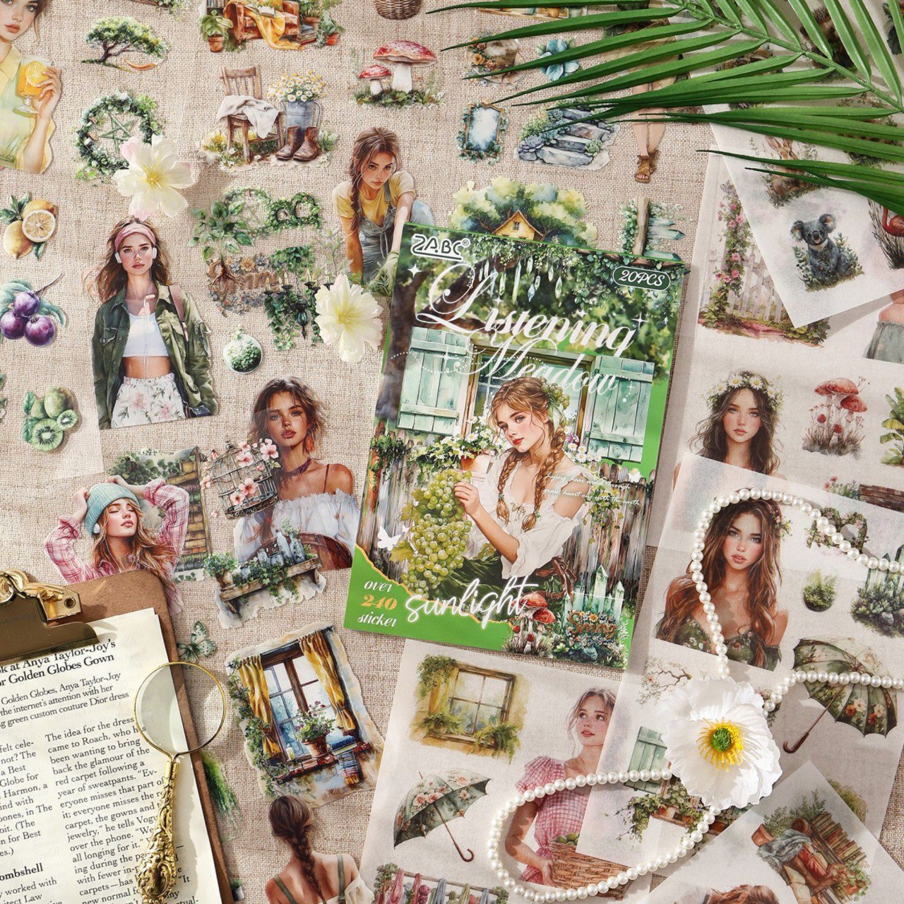 Libreta de Stickers Dama Vintage 20 Pcs 3 Libreta de Stickers Dama Vintage 20 Pcs - Imagen 3