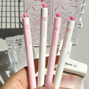 Caja de  4 Lápices Tinta Gel Corazón - Imagen 4