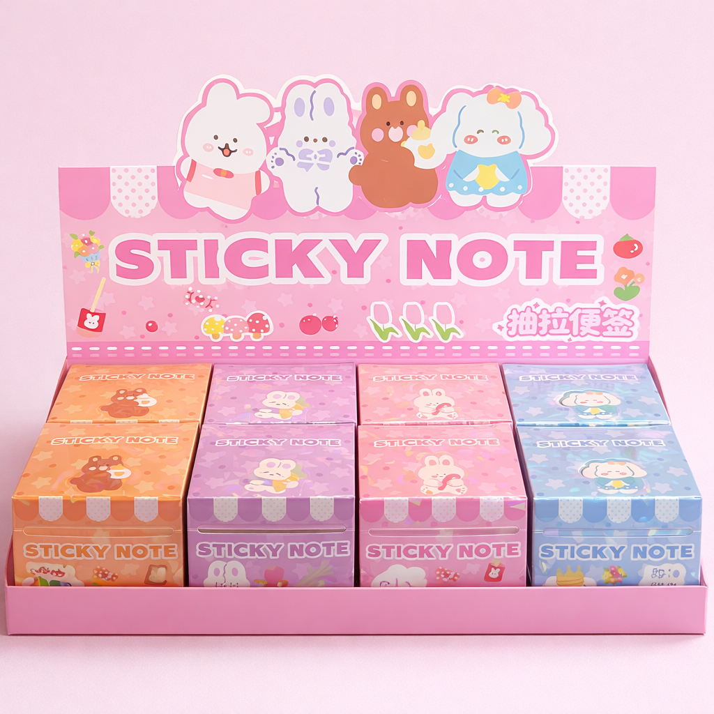 Caja de Post-it Adhesivos conejito
