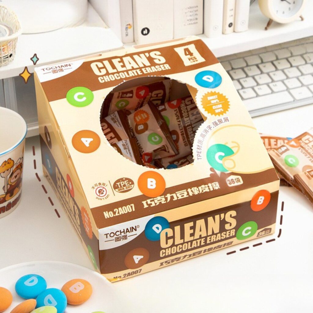 Goma de Borrar Mini Chocolate MyM – Set 4 Piezas