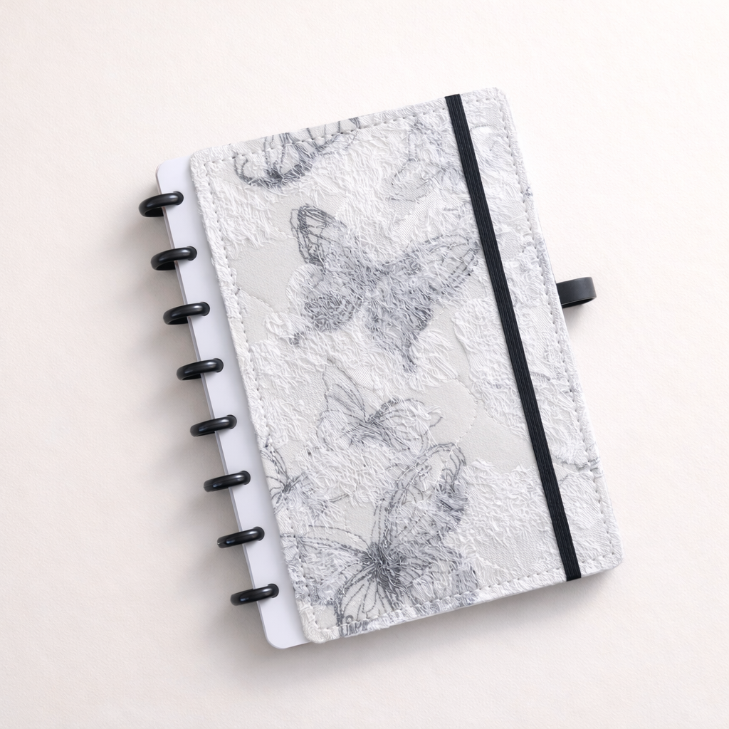 Libreta Blanca Texturizada con Diseño 2 Libreta Blanca Texturizada con Diseño - Imagen 2