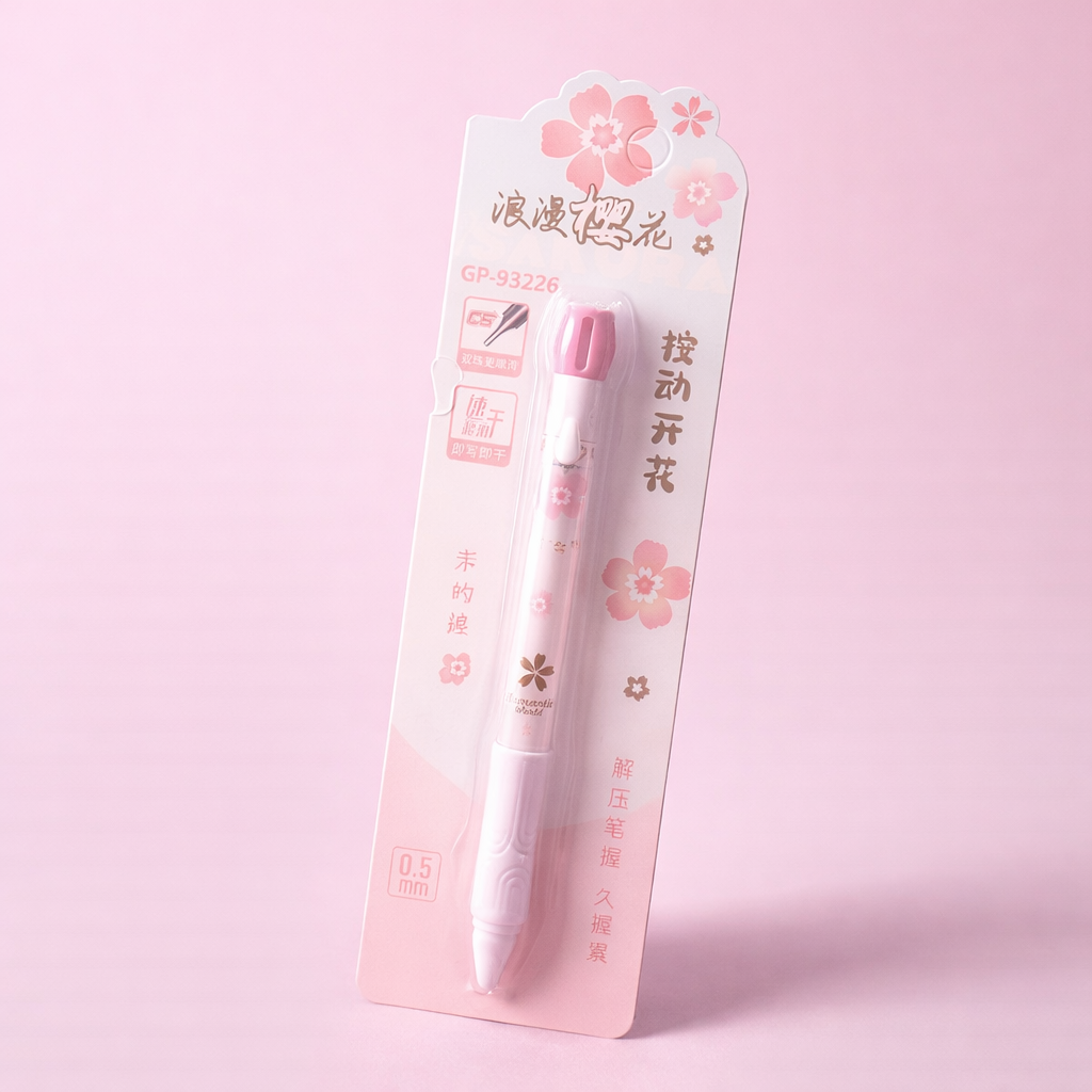 Lápiz Tinta Gel Delgado Flor Sakura 2 Lápiz Tinta Gel Delgado Flor Sakura - Imagen 2