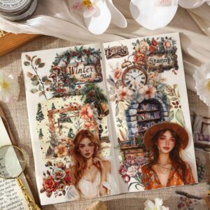 Libreta de Stickers Dama Vintage  20 Pcs - Imagen 2